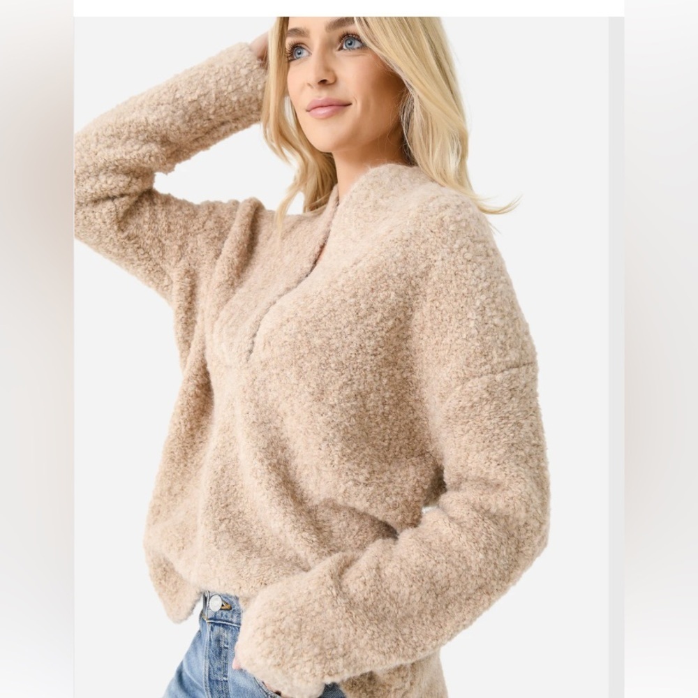 Vince Womens  Crimped Shawl Wool & Alpaca-Blend Sweater S